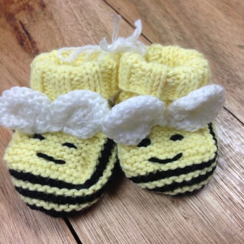 Bee Baby Bootees