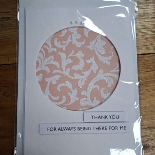 Abstract design with thank you message on card