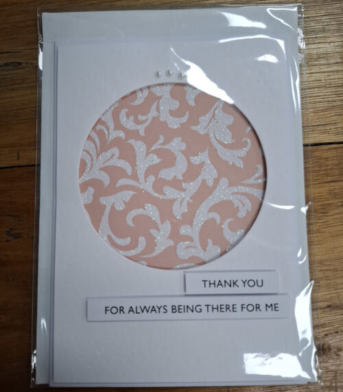 Abstract design with thank you message on card