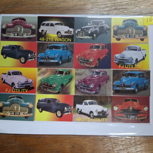 12 cars, different models of the same type in a grid